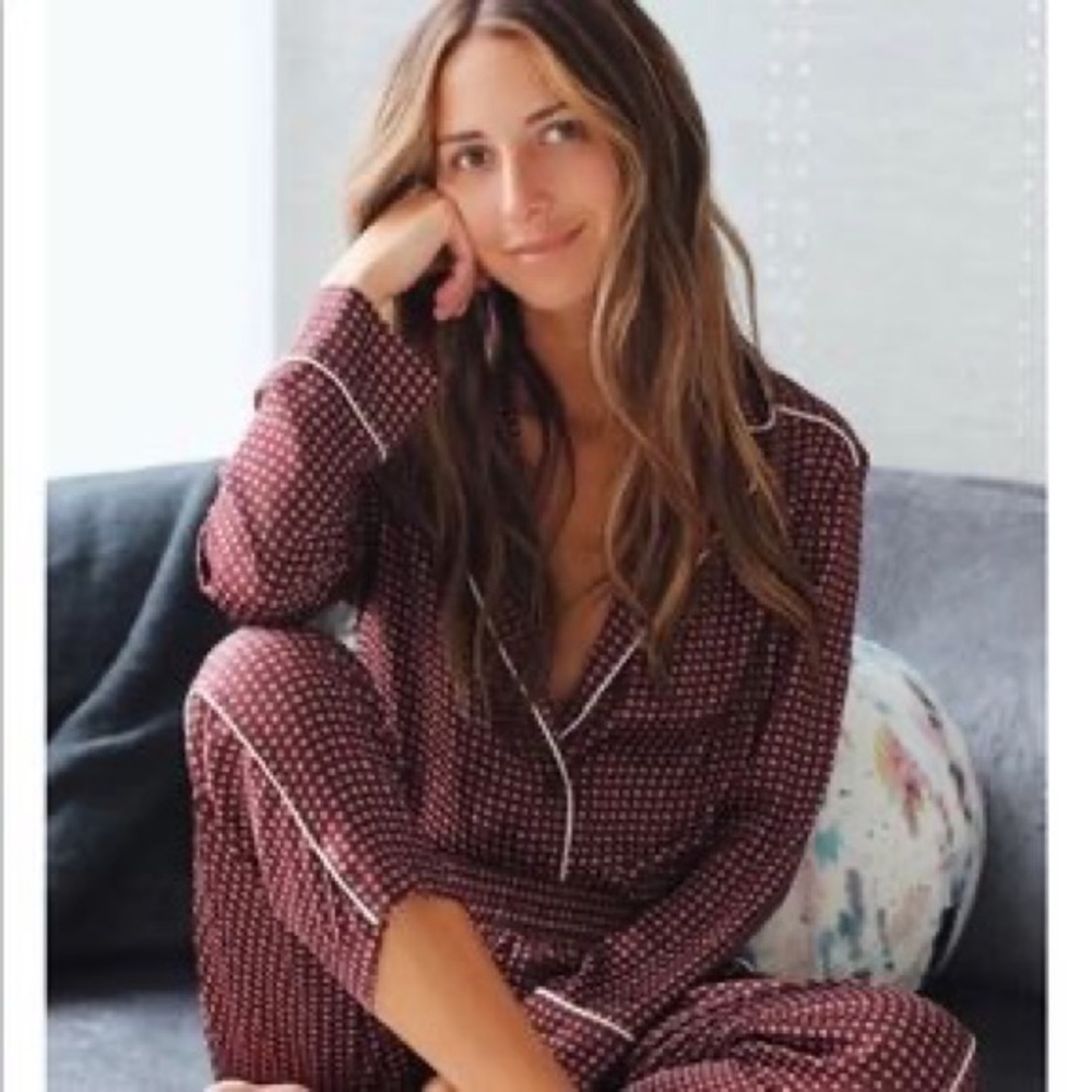 Something Navy satin pajama set